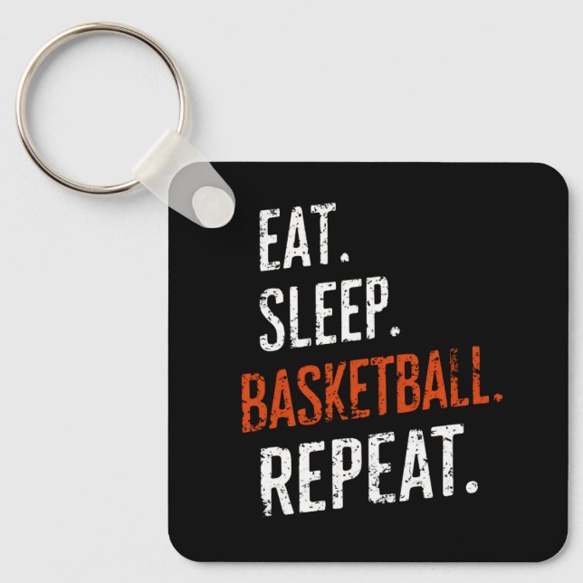 Upprepa Retro-Vintage för Eat-vilobasket Nyckelring (Framsida)