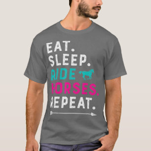 Upprepa ridning av hästar t shirt