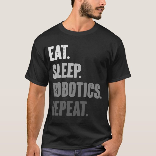 Upprepa Robot Engineering i viloläge T Shirt (Framsida)