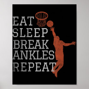 Upprepa Roligt för basketboll för viloläge Poster
