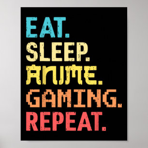 Upprepa roligt spel på gamer Anime Vi Poster