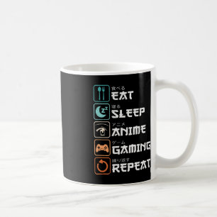 Upprepa Roligten Otaku Gamer Kaffemugg