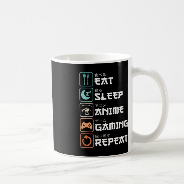 Upprepa Roligten Otaku Gamer Kaffemugg (Höger)