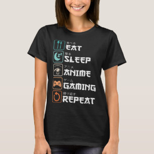 Upprepa Roligten Otaku Gamer T Shirt