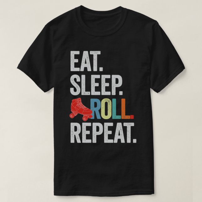 upprepa ROLL för strömsparläge T Shirt (Design framsida)