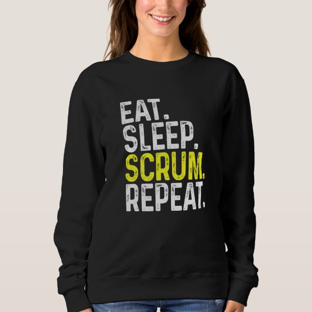 Upprepa Rugby Player i viloläge T Shirt (Framsida)