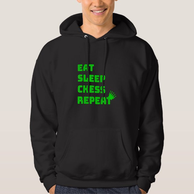 Upprepa schack-Klubb för viloläge Hoodie (Framsida)
