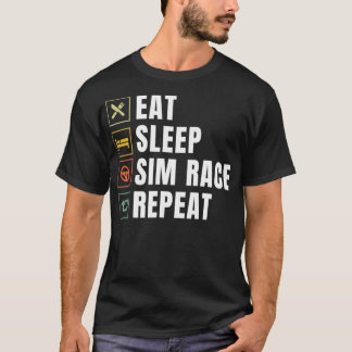 Upprepa Sim Racer med viloläge Tävling Upprepa Sim T Shirt