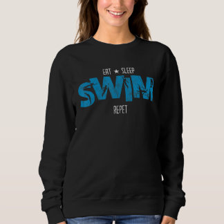 Upprepa Simma i viloläge - Lustigt Retro Swimmer T Shirt