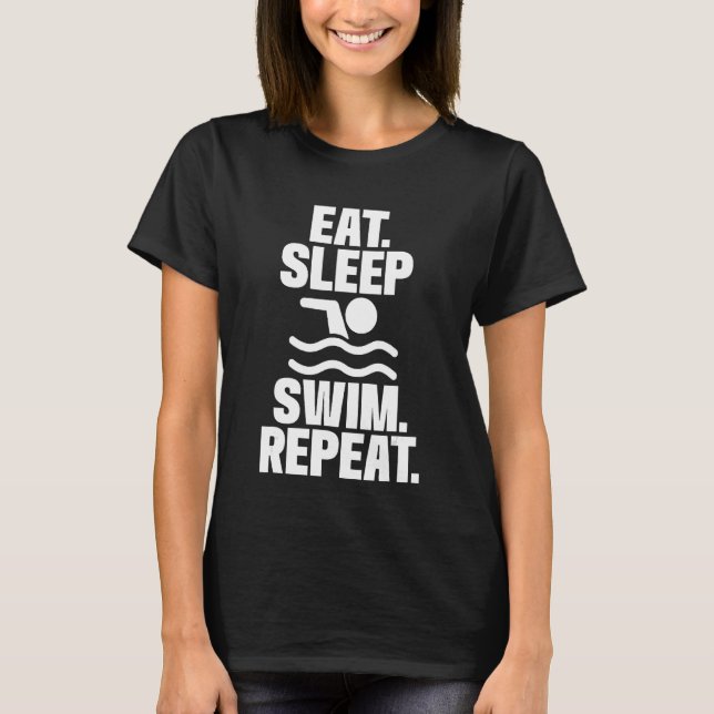 Upprepa Simma i viloläge T Shirt (Framsida)