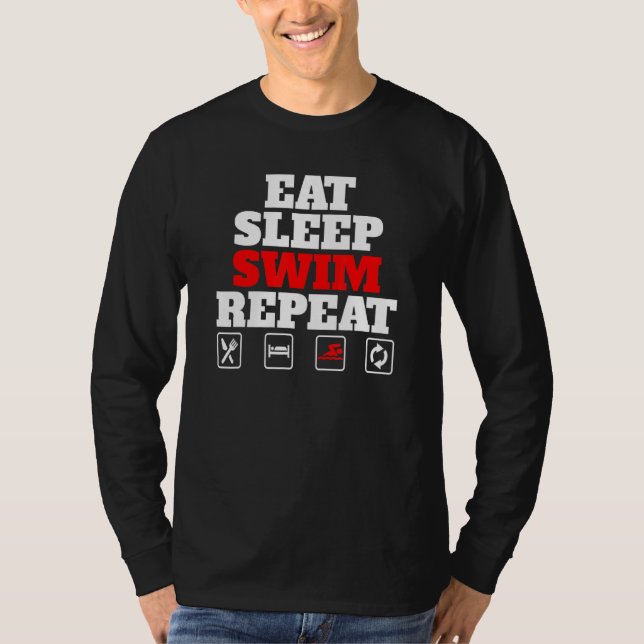 Upprepa Simma i viloläge T Shirt (Framsida)