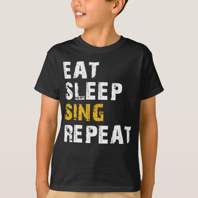 upprepa sjunga för strömsparläge t shirt (Framsida)
