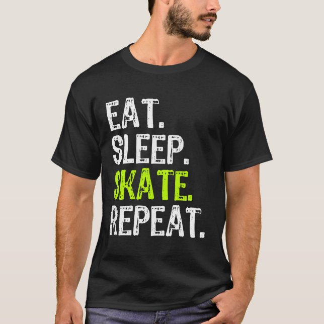 Upprepa Skater av hud Ices Ruller T Shirt (Framsida)