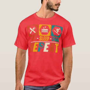 Upprepa Ski Skier Snowboarding Sn T Shirt