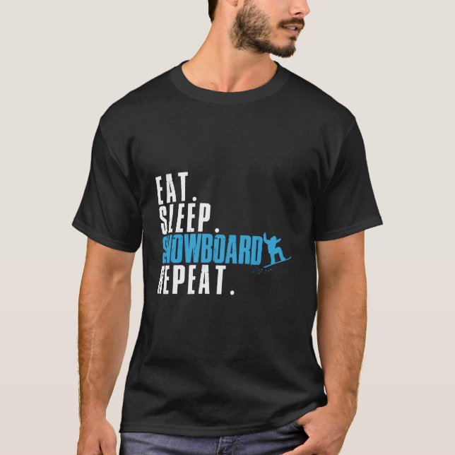 Upprepa Ski Winter Hoodie Man W T Shirt (Framsida)