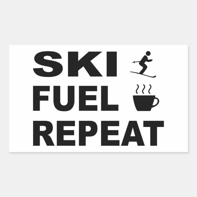 Upprepa skidbränslet rektangulärt klistermärke (Framsida)