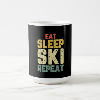 Upprepa Skier Funny Älskare Gift Kaffemugg