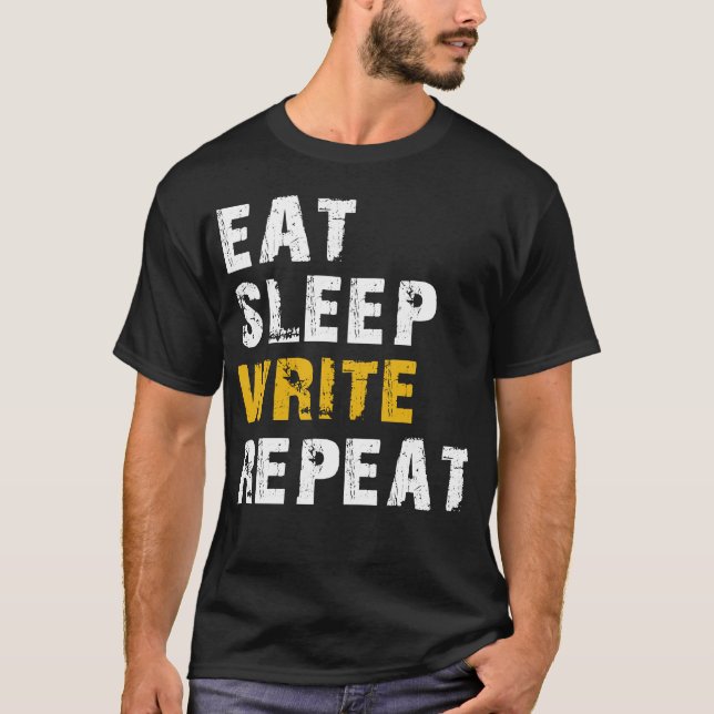 upprepa skriva för strömsparläge t shirt (Framsida)
