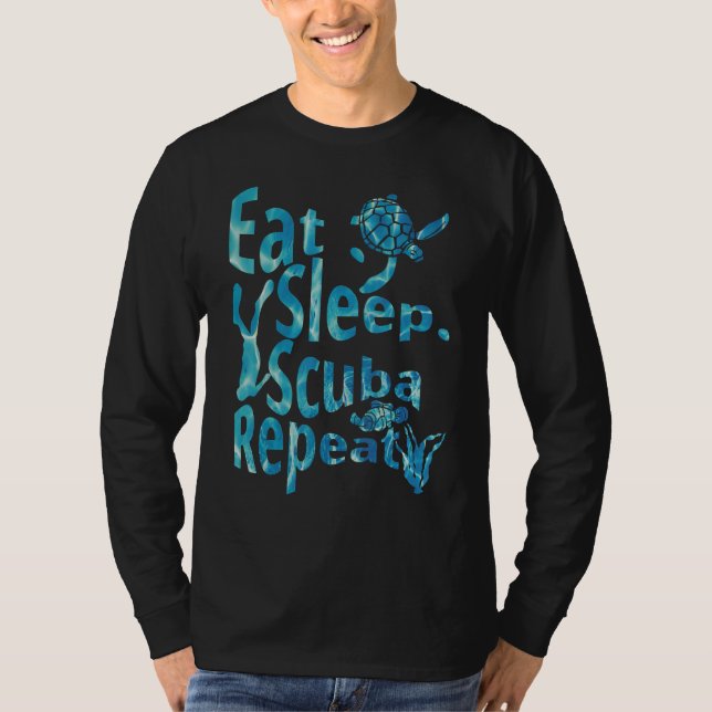 Upprepa Skuba Life Karibieredigering i viloläge fö T Shirt (Framsida)