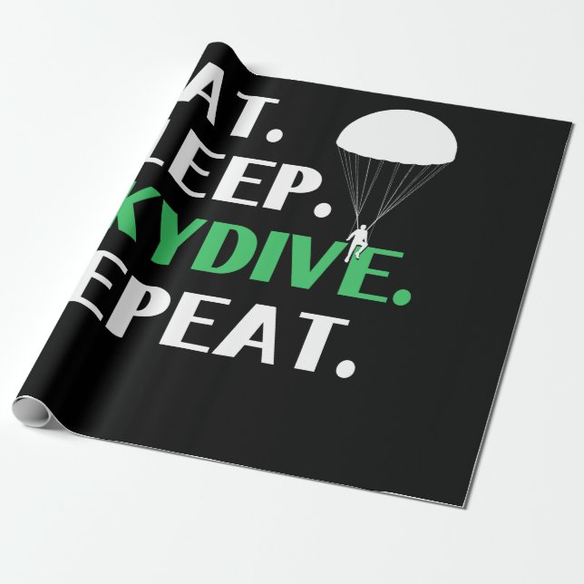 Upprepa Skydive i viloläge Presentpapper (Utrullad)