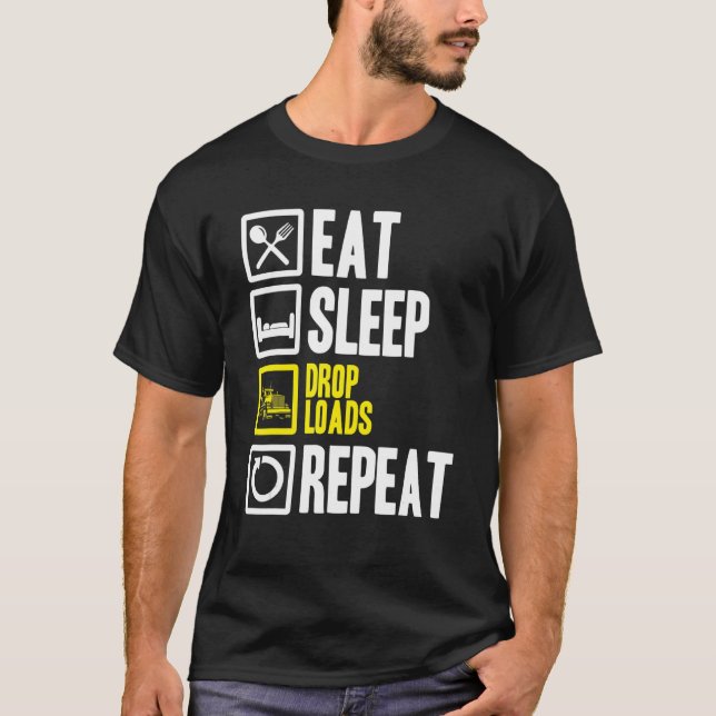Upprepa släpvagnen Lastbil vid viloläge T Shirt (Framsida)