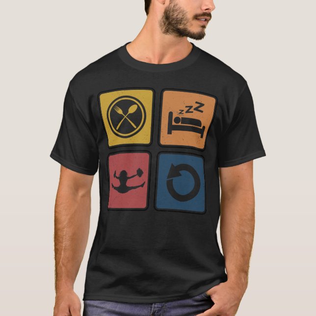 Upprepa snabbstarten för Eat-viloläge T Shirt (Framsida)