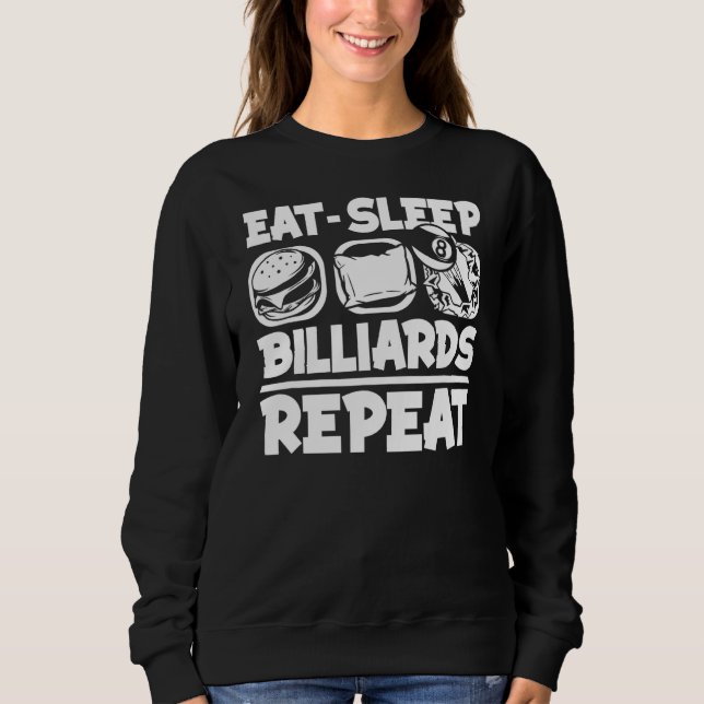 Upprepa Snooker Bollar Bassäng Bill T Shirt (Framsida)