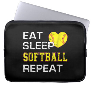 Upprepa Softball-upphettning Softball Softball Laptop Fodral