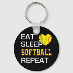 Upprepa Softball-upphettning Softball Softball Nyckelring