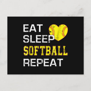 Upprepa Softball-upphettning Softball Softball Vykort