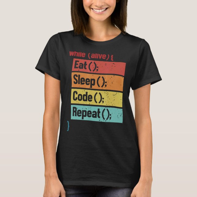 Upprepa Software med viloläge Teknik 1 T Shirt (Framsida)