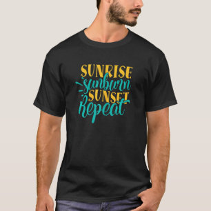 Upprepa solnedgång för kvinnor t shirt