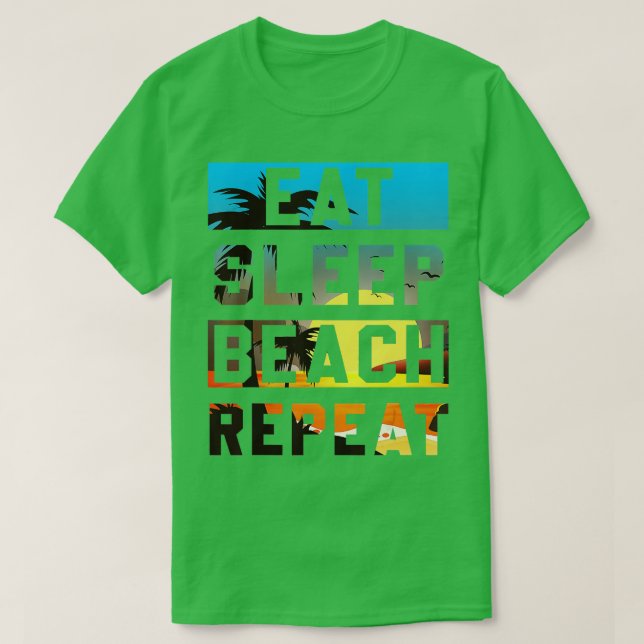 Upprepa sommarvaccinationen Tropiskt vid upprepad  T Shirt (Design framsida)