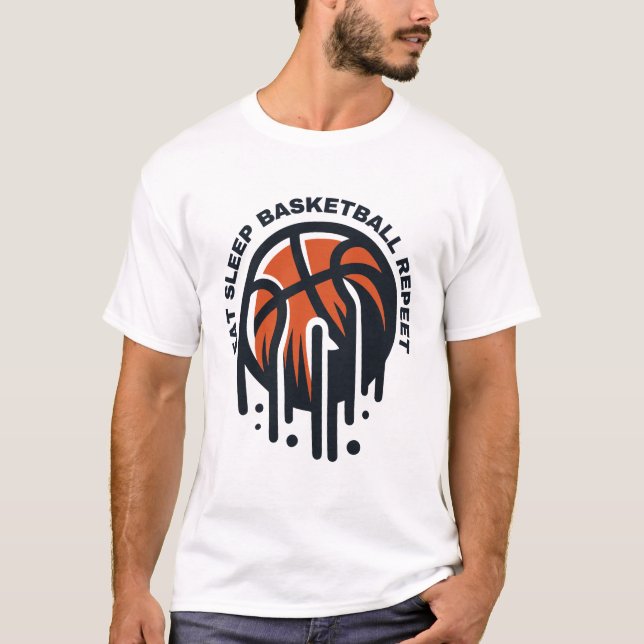 upprepa sömnbasket t shirt (Framsida)