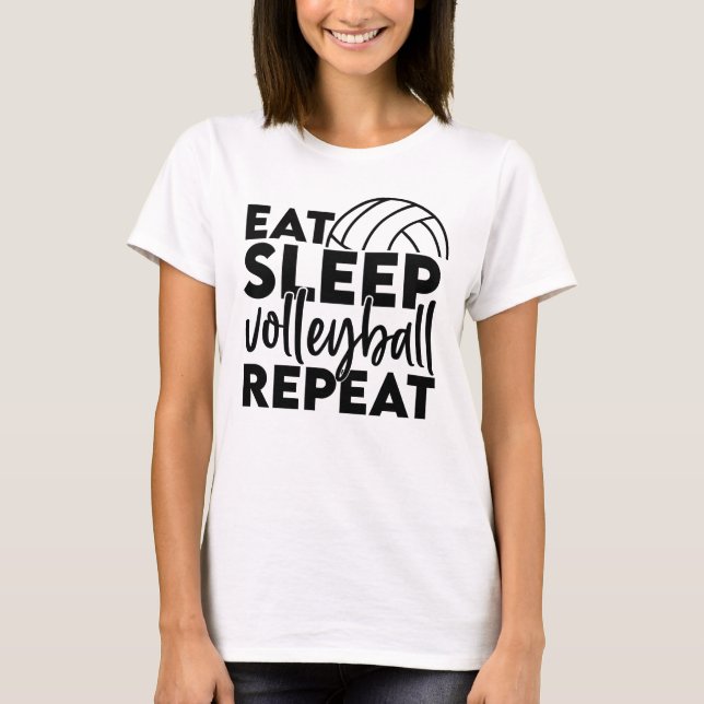 Upprepa sömnen Volleyball T Shirt (Framsida)