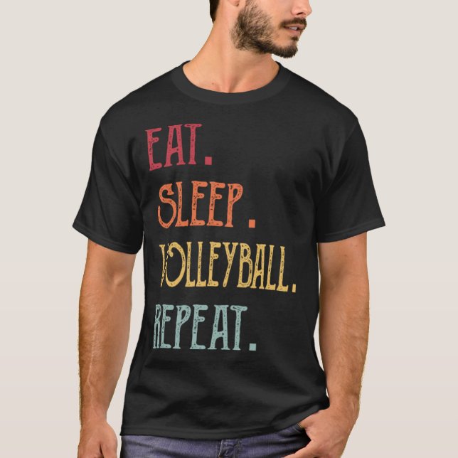 Upprepa sömnen Volleyball T Shirt (Framsida)
