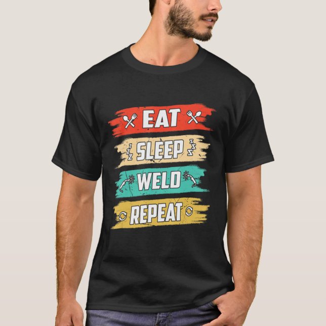 Upprepa sömnsvetsning t shirt (Framsida)