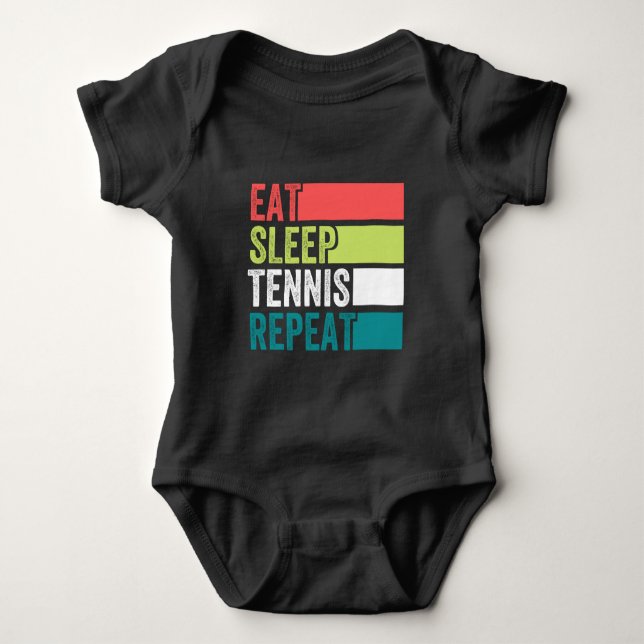 upprepa sömntennis t shirt (Framsida)