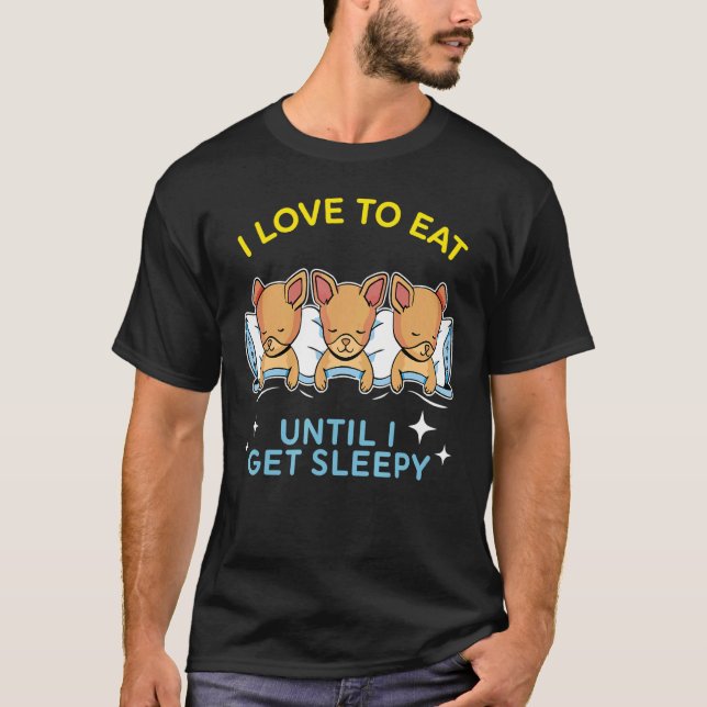 Upprepa söt drömmande Chihuahuas T Shirt (Framsida)