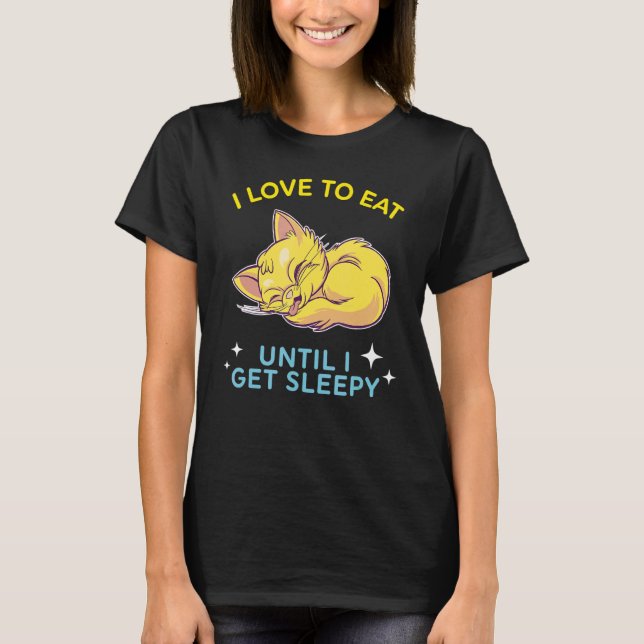 Upprepa söt drömmande Katt 2 T Shirt (Framsida)