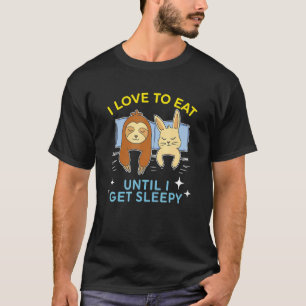 Upprepa söt drömmande Sloth-kaninen T Shirt