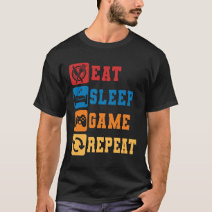 Upprepa spel för spel i viloläge Nerd Geek T Shirt