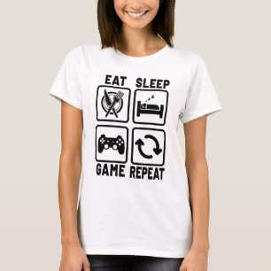 Upprepa spel för spel i viloläge Nerd Geek T Shirt