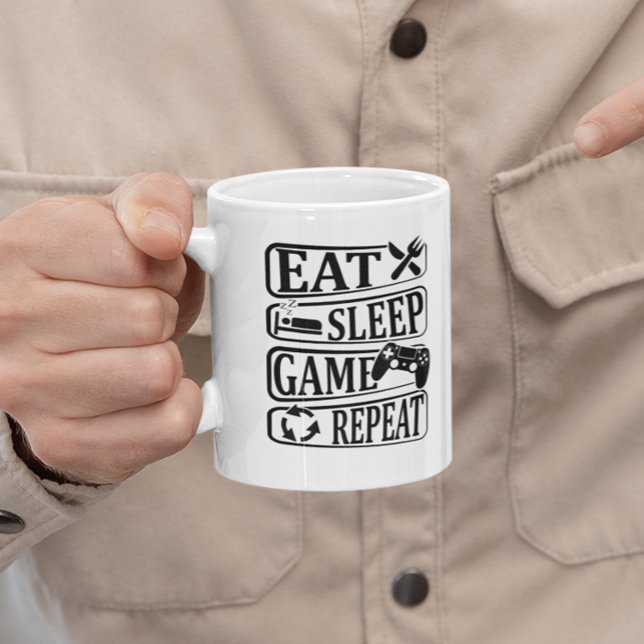 Upprepa spel i viloläge kaffemugg (Skapare uppladdad)
