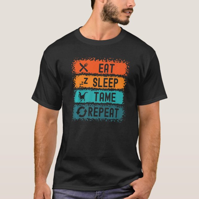 Upprepa spel med viloläge Dinosaur Trex T Shirt (Framsida)