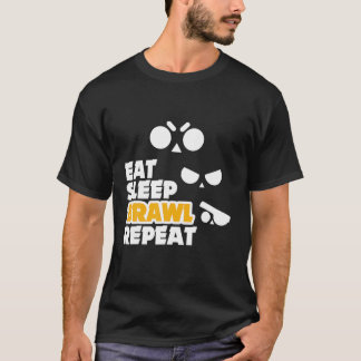 Upprepa spelspelarens mobila spelbrawl med viloläg t shirt