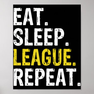 Upprepa sportspelsgåva från Eat-viloläge Poster