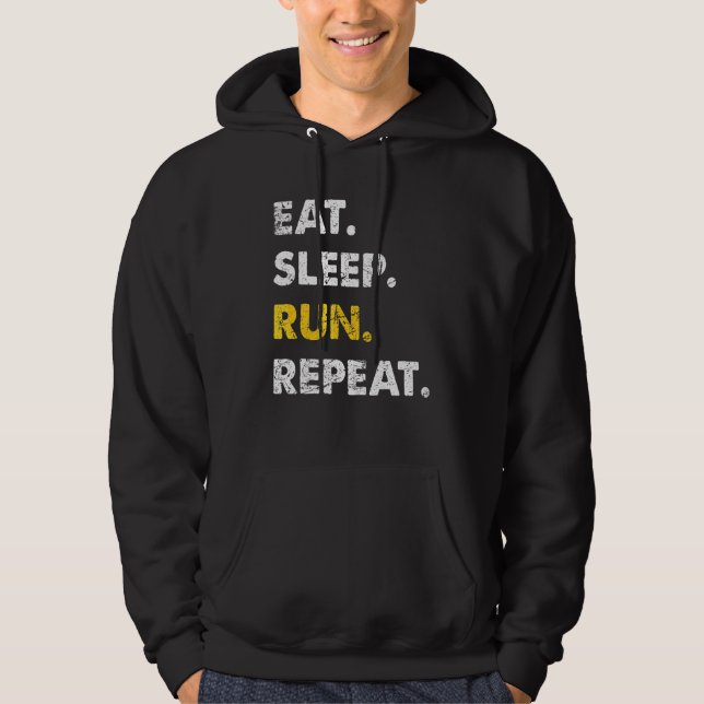 Upprepa springer i viloläge Springa Hoodie (Framsida)