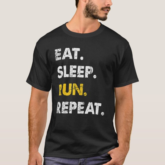 Upprepa springer i viloläge Springa T Shirt (Framsida)