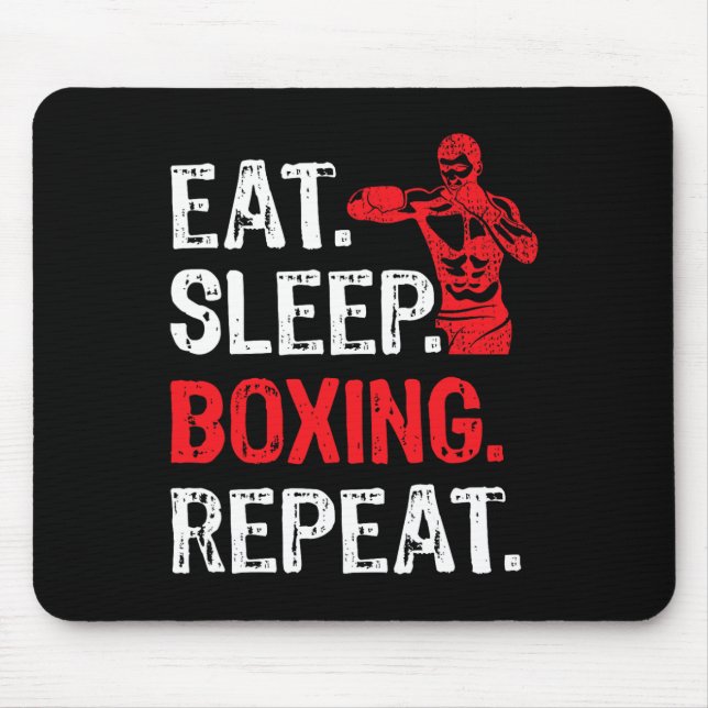 Upprepa start av viloläge med Boxing Player Funny Musmatta (Framsidan)